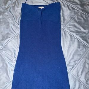 Blue Knit Women's Dress